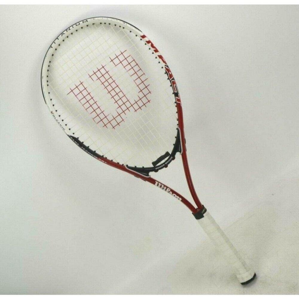 Wilson Impact Titanium Tennis Racket Racquet Red Volcanic Grip Size L3 4-3/8